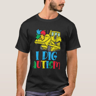 Camiseta Escavadeira Infantil Eu Escavo Caminhão de Conscie