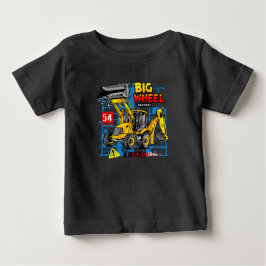 Camiseta Escavadeira Retroescavadeira de Roda Grande Equipa