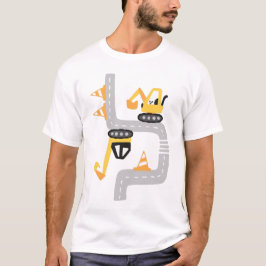 Camiseta Escavadeiras Amarelas Divertidas