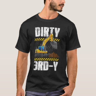 Camiseta Escavador 3 Di de aniversário de 3 anos de Constru