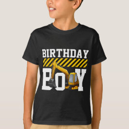 Camiseta Escavador De Aniversário Para Crianças De 3 Anos
