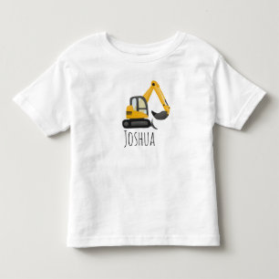 Camiseta Escavador de Digger e Nome da Zona de Construção