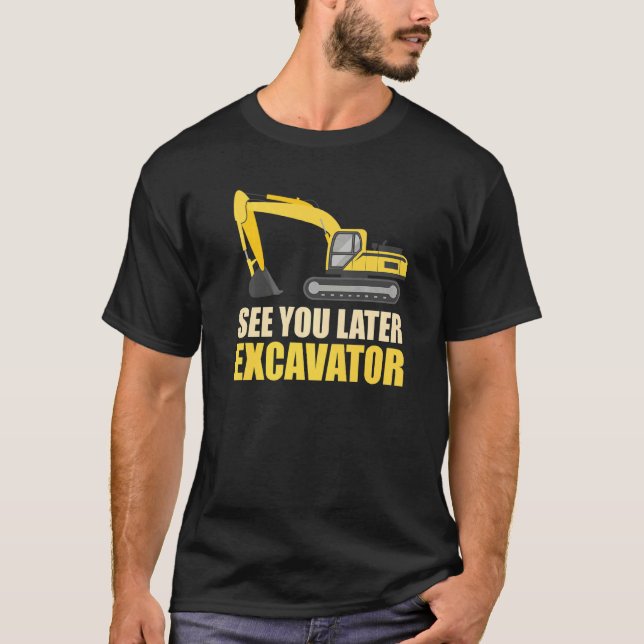 Camiseta Escavador de Driver do Trabalhador de Construção (Frente)