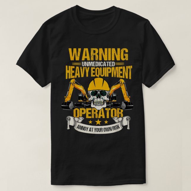 Camiseta Escavador De Equipamento Pesado Ba (Frente do Design)