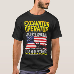 Camiseta Escavador de máquinas pesadas pelo operador de máq