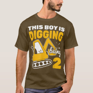Camiseta Escavador de Menino 2 Construção de Caminhão 1