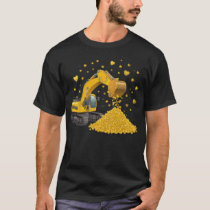Camiseta Escavador de Mineração Dourada