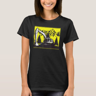 Camiseta Escavador do veículo do trabalhador da construção