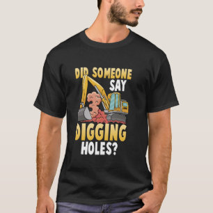 Camiseta escavador e escavador escavador furos para escavaç