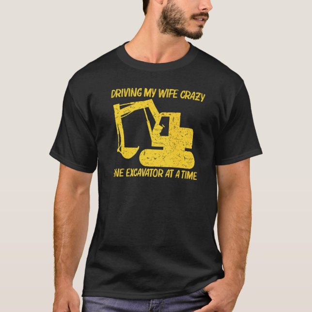 Camiseta Escavador legal Para Homens Operadores De Equipame (Frente)