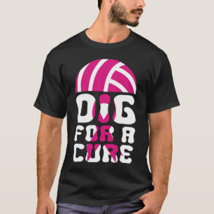 Camiseta Escave Para Uma Cura Volei Outubro Conscientização