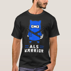 Camiseta Esclerose lateral amiotrófica Azul Fita Azul Als W