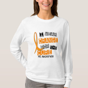 Camiseta Esclerose múltipla do MS eu visto a laranja para 