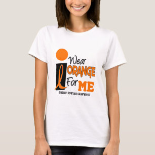 Camiseta Esclerose múltipla do MS eu visto a laranja para