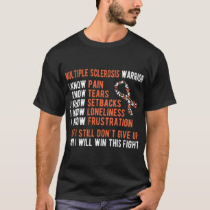 Camiseta Esclerose Múltipla Guerreira de Sensibilização Eng