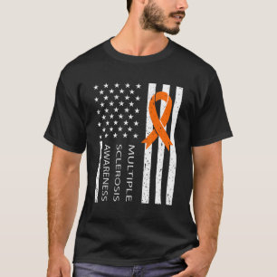 Camiseta Esclerose Múltipla Sensibilização Laranja Friso 3