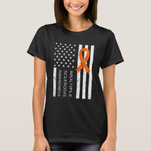 Camiseta Esclerose Múltipla Sensibilização Laranja Friso 3