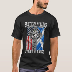 Camiseta Escocês Por Sangue Americano Por Nascimento Patrio