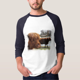 Camiseta ~ escocês T do gado das montanhas