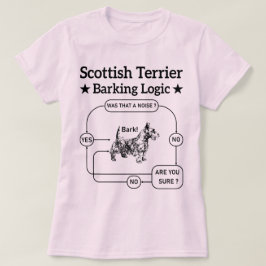 Camiseta Escocês Terrier Barking Logic Funny Dog Sarcastic