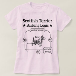 Camiseta Escocês Terrier Barking Logic Funny Dog Sarcastic