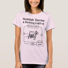 Camiseta Escocês Terrier Barking Logic Funny Dog Sarcastic