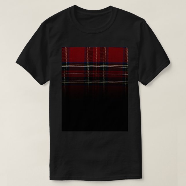 Camiseta Escocês Vermelho-preto (Frente do Design)