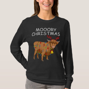 Camiseta Escocesa de Vaca do Highland Dons Mulheres Feliz N