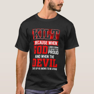 Camiseta Escoceses Engraçados Dizendo Matança Porque Deus S