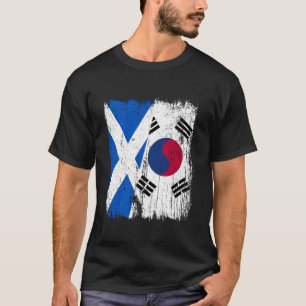 Camiseta Escócia Coreia do Sul Meia Bandeira Escocesa Sul-C