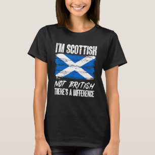 Camiseta Escócia Eu sou escocês Não britânico Há uma difere