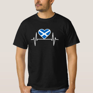 Camiseta Escócia - Scotland Flag Heartbeat