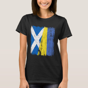 Camiseta Escócia Ucrânia Meia Bandeira Escocesa Ucraniana H