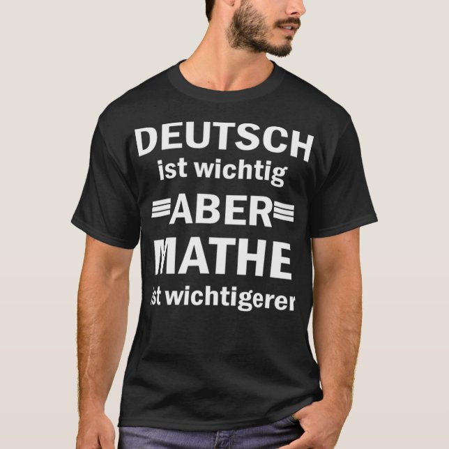 Camiseta Escola alemã de matemática dizendo presentes bikin (Frente)
