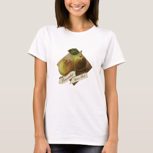 Camiseta Escola Antiga de Frutas de Vintage Personalizadas (Frente)