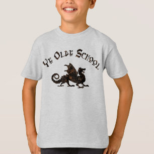 Camiseta Escola Antiga - Dragão Medieval Rei Arthur Cavalei