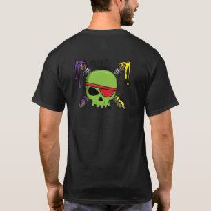 Camiseta Escola Crânio Cruzado de Pintura Escola de Pincéis