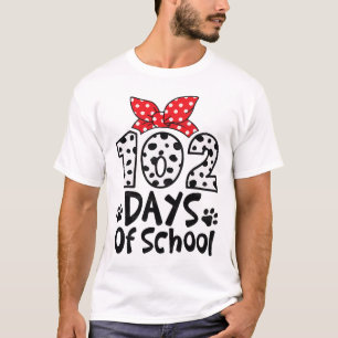 Camiseta Escola de 102 Dias Hoje 100 Dias Mais Inteligente 