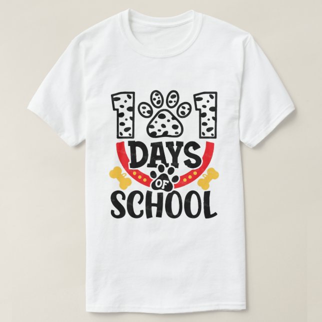 Camiseta Escola de 102 Dias Hoje 100 Dias Mais Inteligente  (Frente do Design)