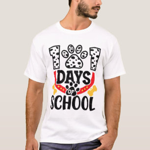 Camiseta Escola de 102 Dias Hoje 100 Dias Mais Inteligente 