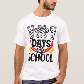 Camiseta Escola de 102 Dias Hoje 100 Dias Mais Inteligente 
