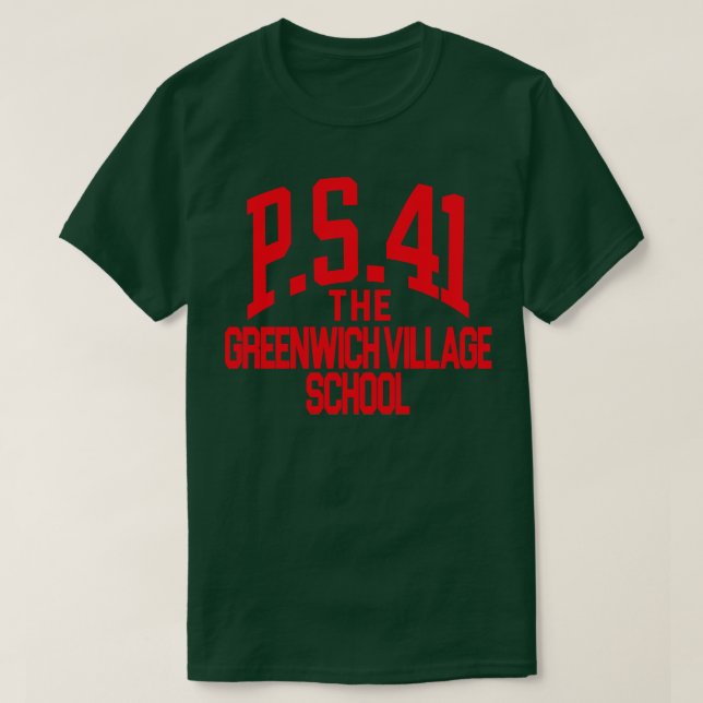 Camiseta Escola de aldeia Greenwich PS 41 (Frente do Design)