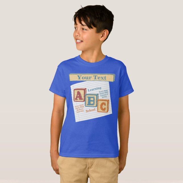 Camiseta Escola de Aprendizagem ABC Personalizada (Frente Completa)