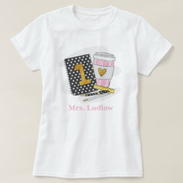 Camiseta Escola de Bloco de Anotações Preto do Professor de