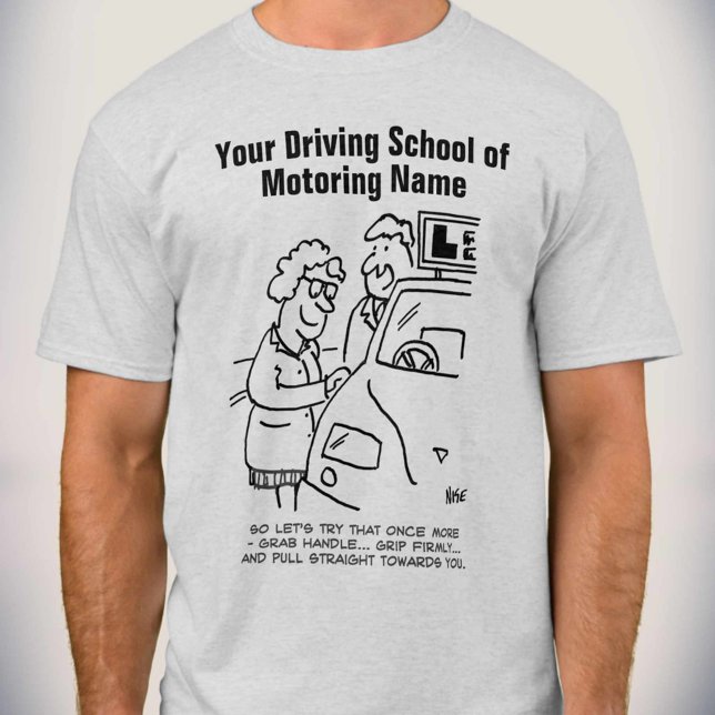 Camiseta Escola de condução de instrutores Aprenda a dirigi (Criador carregado)