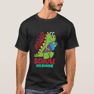 Camiseta Escola de Dinossauros Infantil Cone Eu Vou