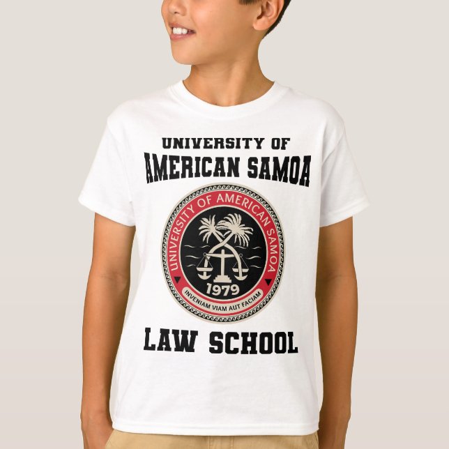 Camiseta Escola de Direito da Universidade de Samoa America (Frente)