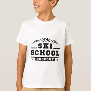 Camiseta Escola de Esqui Divertida Abandono Esquiador Piada