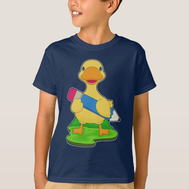 Camiseta Escola de Lápis Duck Pupil (Frente)