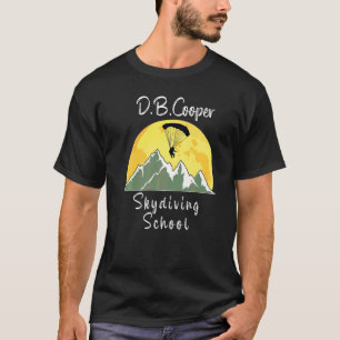 Camiseta Escola de Paraquedismo D B Coopers Pôr do Sol Retr